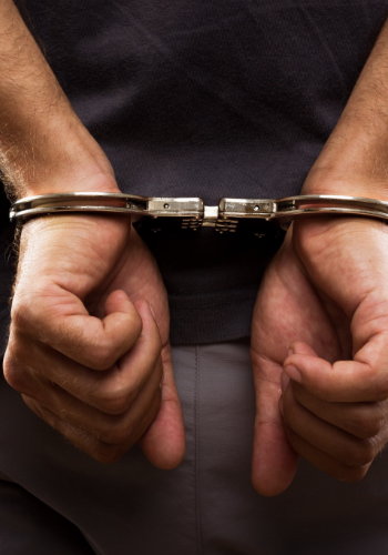 Suspect in handcuffs