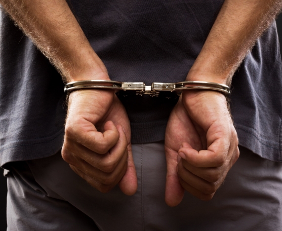 Suspect in handcuffs